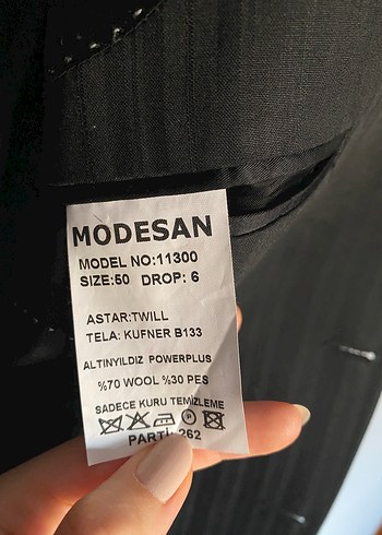 50 Beden Siyah Erkek Takım Elbise