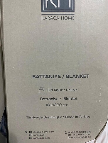 Beden Karaca çift kişilik battaniye