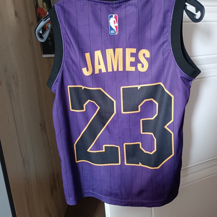 Los Angeles Lakers Erkek Mor Basketbol Forması - Görsel 2