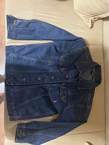 Koyu Renk Kot Ceket  12 yaş - Görsel 7