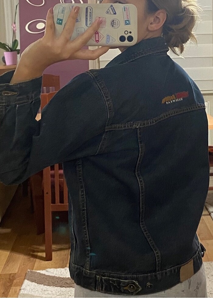 Koyu Renk Kot Ceket  12 yaş - Görsel 5