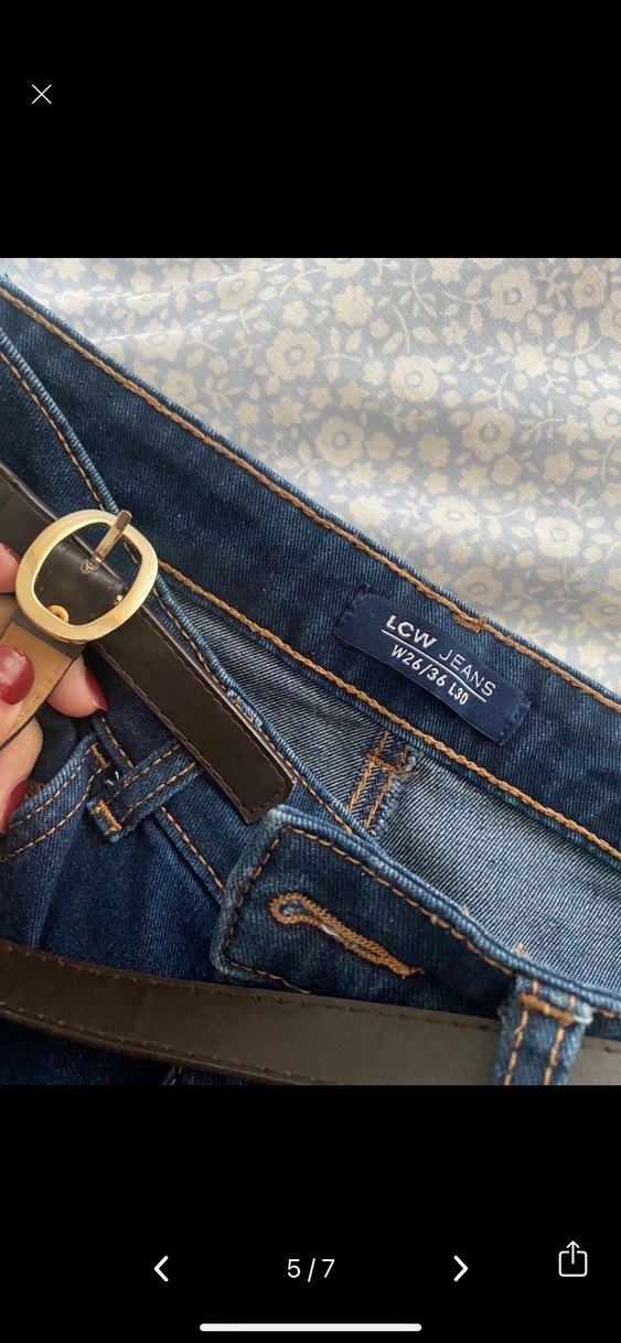 Kadın Lacivert Kot Pantolon Lcwaikiki - Görsel 4