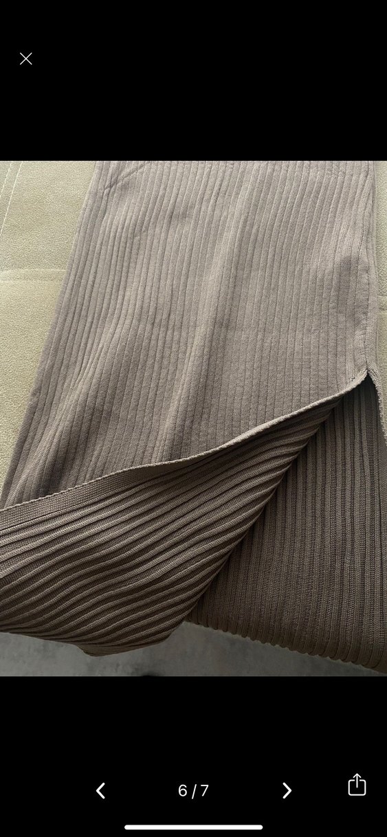 Uzun Kollu Kahverengi Triko Elbise - Görsel 4