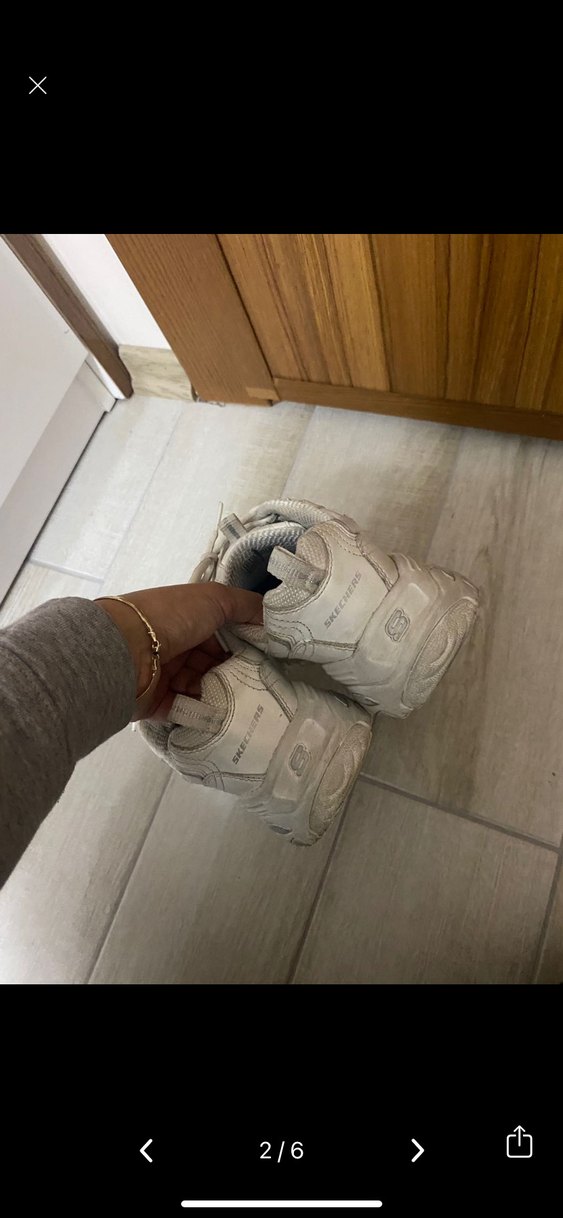 Beyaz skechers Spor Ayakkabı - Görsel 2