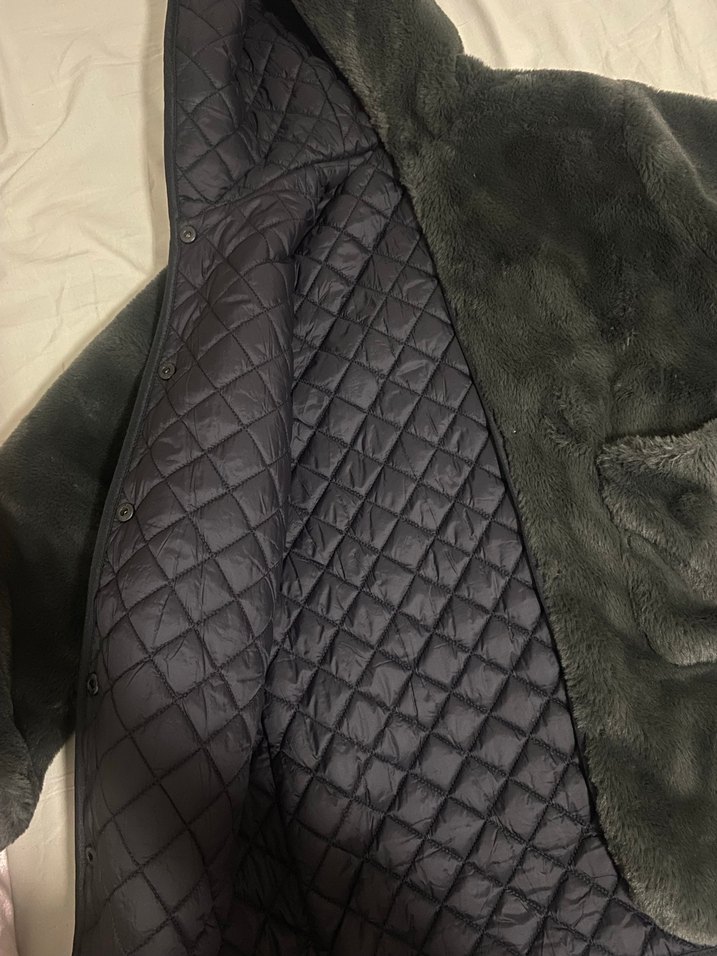 Gri Çift Taraflı Kapüşonlu Mont - Görsel 2