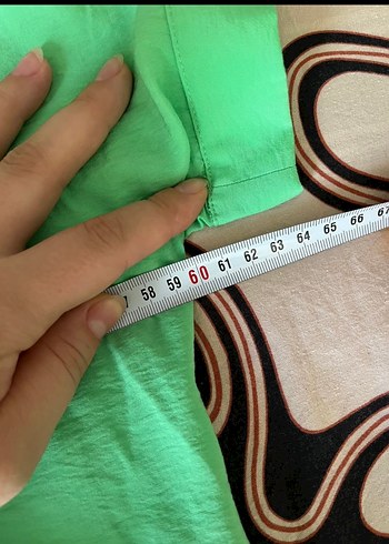 Yeşil Keten Salaş Kısa Kollu Gömlek - Görsel 7