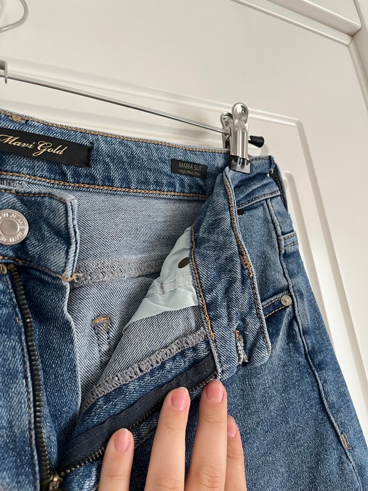 Mavi maria slit jean - Görsel 4