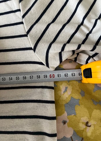 Çizgili Beyaz Uzun Kollu Salaş Sweatshirt - Görsel 7