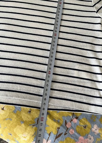 Çizgili Beyaz Uzun Kollu Salaş Sweatshirt - Görsel 6