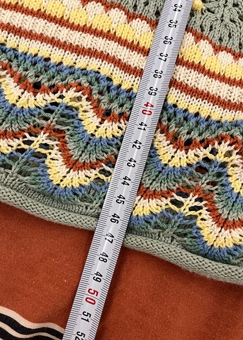 Bohem Çok Renkli Örgü Kadın Kazak - Görsel 7