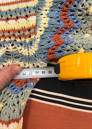 Bohem Çok Renkli Örgü Kadın Kazak - Görsel 6