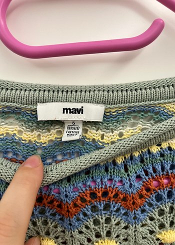 Bohem Çok Renkli Örgü Kadın Kazak - Görsel 3