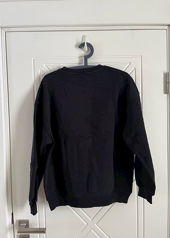Siyah Baskılı Oversize Sweatshirt - Görsel 3