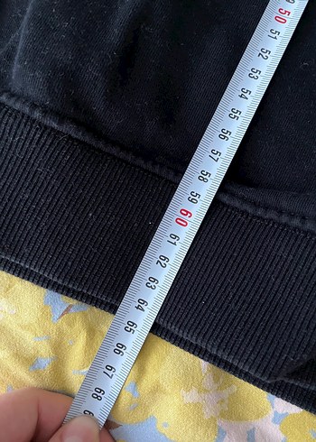 Siyah Baskılı Oversize Sweatshirt - Görsel 5