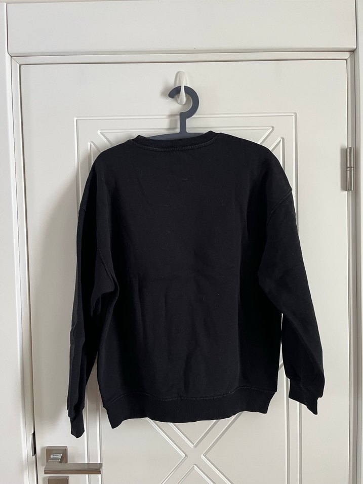 Siyah Baskılı Oversize Sweatshirt - Görsel 3