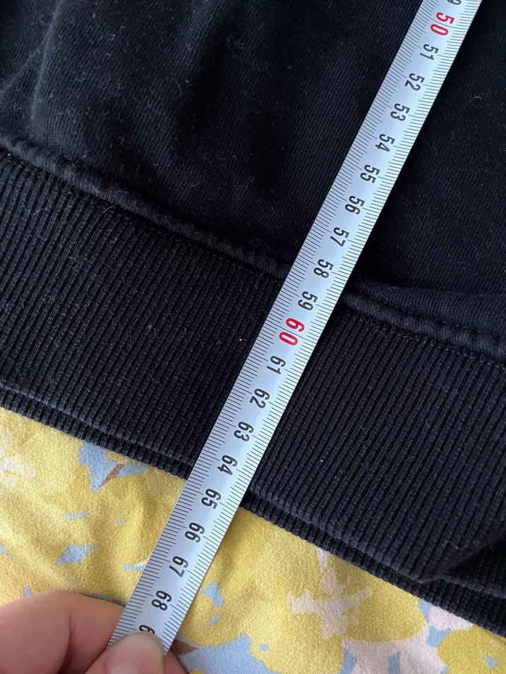 Siyah Baskılı Oversize Sweatshirt - Görsel 5