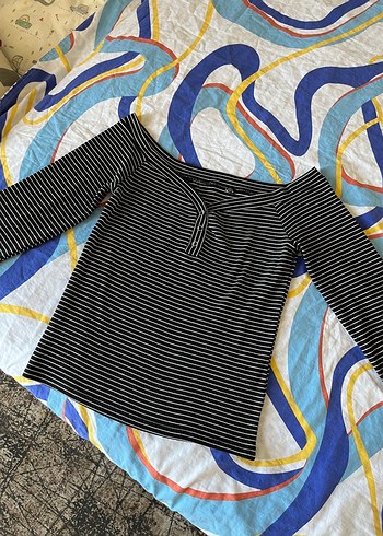 Pull and Bear Çizgili Bluz