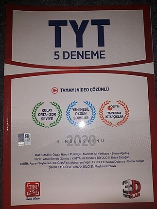 Tyt Deneme 3D yayınları