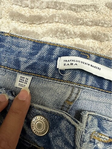 34 Beden Orijinal ZARA kot pantolon