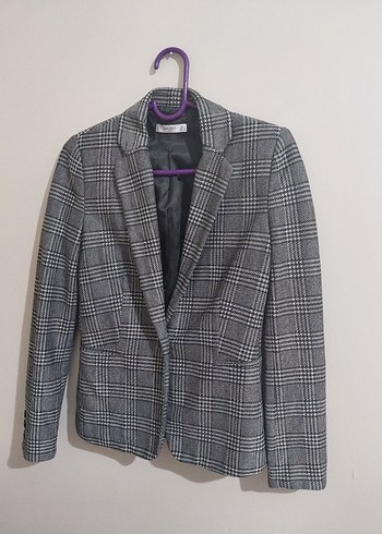 Gri Düğmeli Kadın Blazer Ceket - Görsel 2