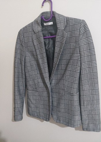 Gri Düğmeli Kadın Blazer Ceket - Görsel 3