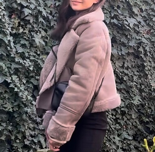 stradivarius biker mont - Görsel 7