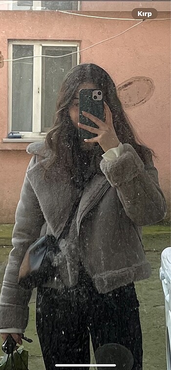 stradivarius biker mont - Görsel 8