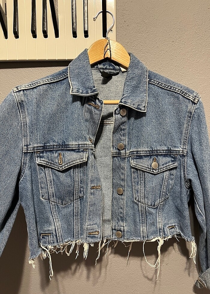 crop kot ceket - Görsel 3