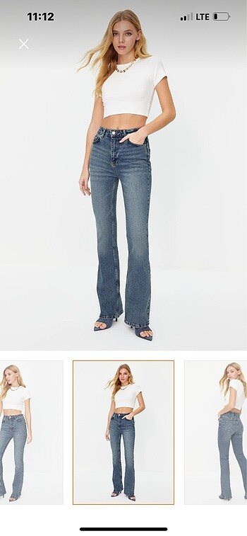 Trendyol & Milla yüksek bel flare jean