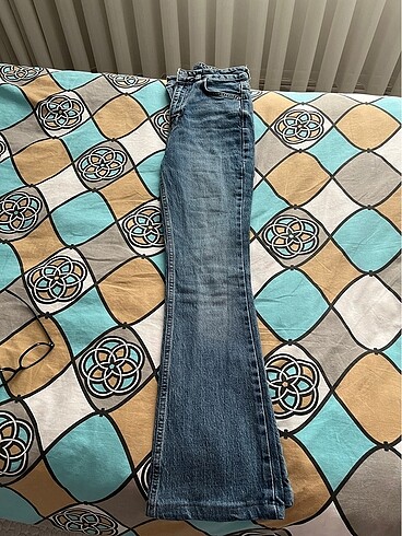 yüksek bel flare jean - Görsel 6