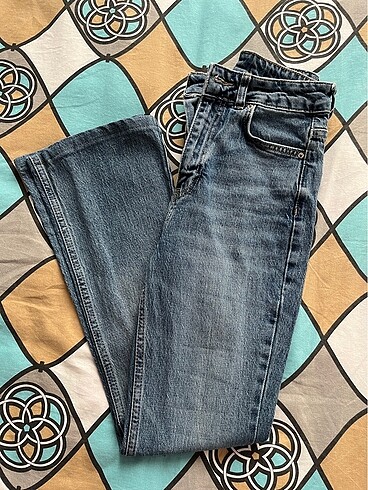 yüksek bel flare jean - Görsel 5