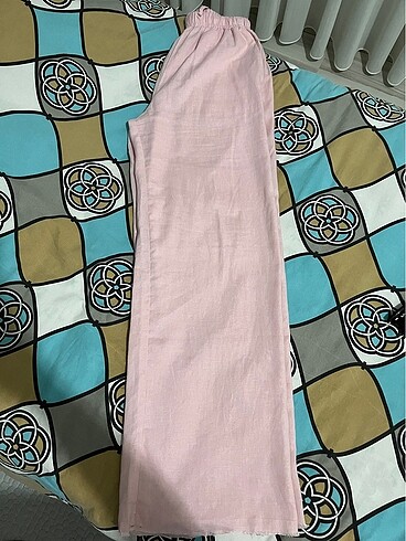 xs Beden bershka pembe keten pantolon