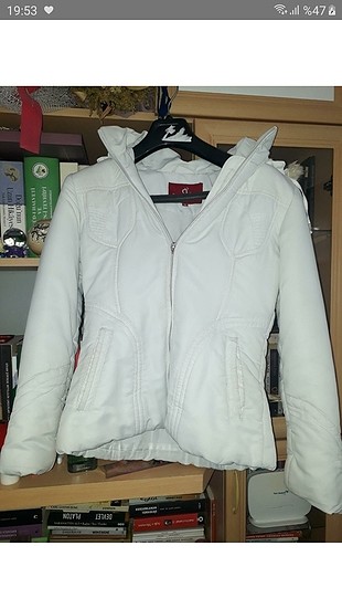 beyaz şişme mont