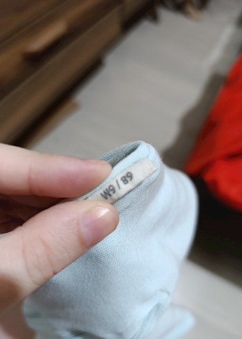 6 Ay Beden Mavi Bebek Fermuarlı Tulum
