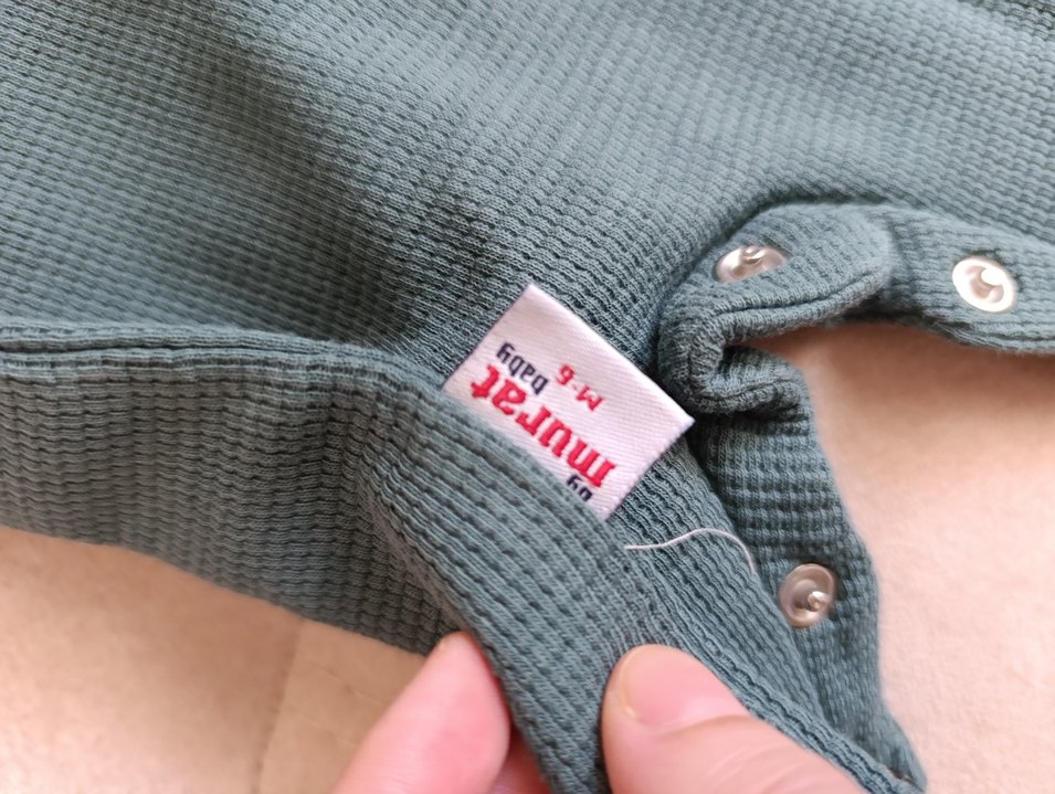 Düğmeli Yeşil Erkek Bebek Kısa Kollu Tulum - Görsel 3