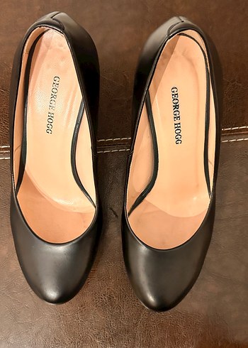 GEORGE HOGG Siyah Platform Topuklu Klasik Stiletto - Görsel 6