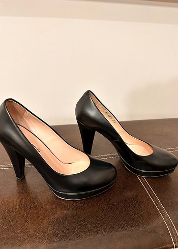 GEORGE HOGG Siyah Platform Topuklu Klasik Stiletto - Görsel 2