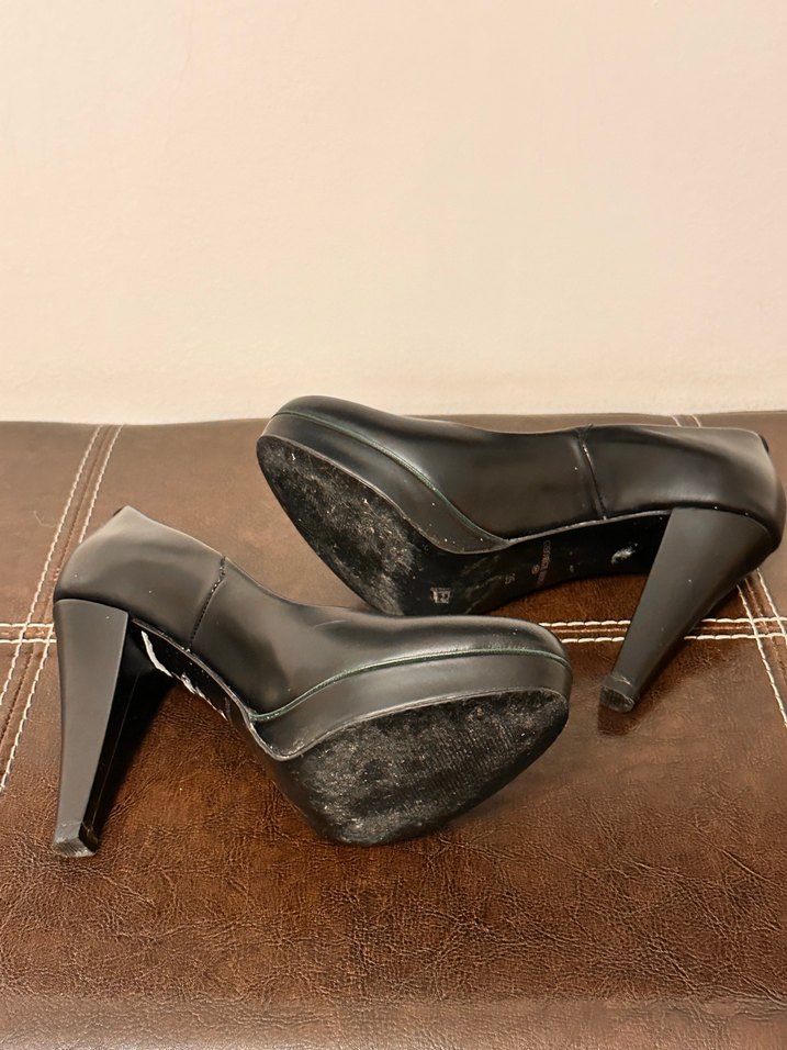 GEORGE HOGG Siyah Platform Topuklu Klasik Stiletto - Görsel 5