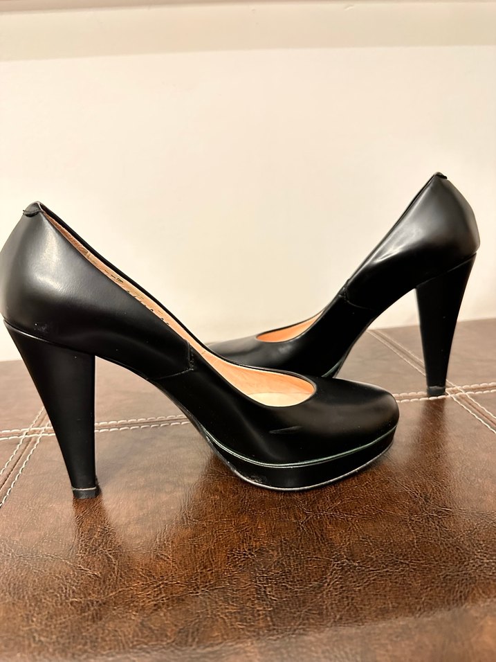 GEORGE HOGG Siyah Platform Topuklu Klasik Stiletto - Görsel 4