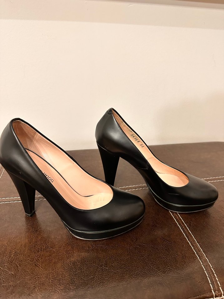 GEORGE HOGG Siyah Platform Topuklu Klasik Stiletto - Görsel 2