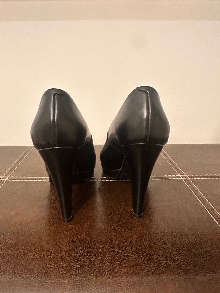 GEORGE HOGG Siyah Platform Topuklu Klasik Stiletto - Görsel 3