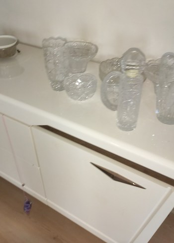 Beden beyaz Renk Beyaz Kristal Cam Takım