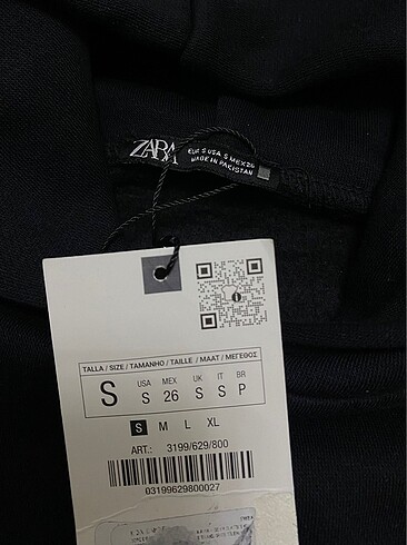 Zara Zara siyah basic kapüşonlu sweatshirt