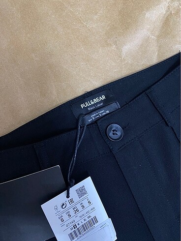 Pull and Bear Pull ana bear siyah kumaş pantolon