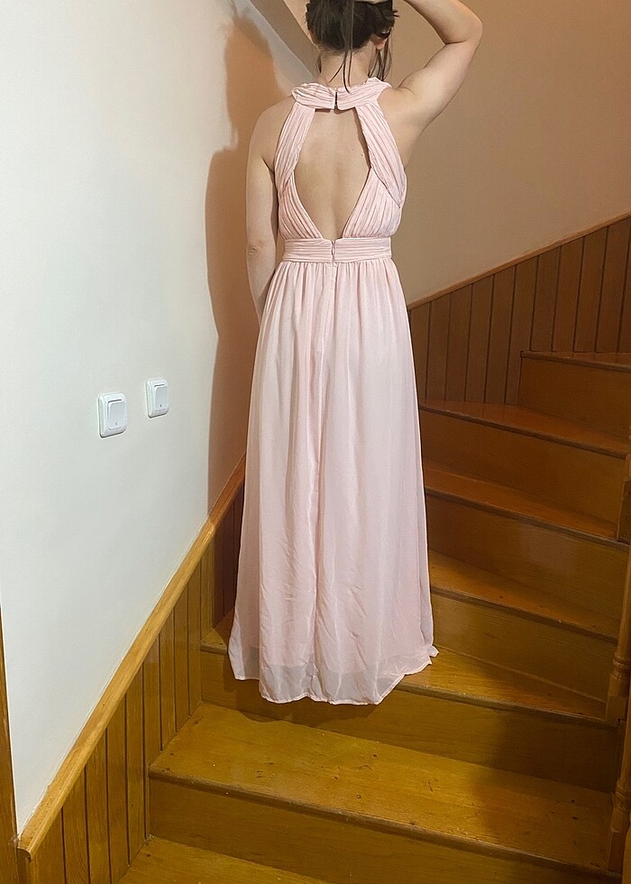 Toz pembe abiye - Görsel 2