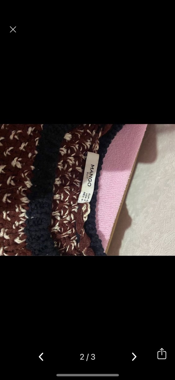 Kadın Kahverengi Örgü Kazak - Görsel 2