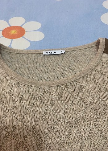 Bej Örgü Kadın Uzun Kollu Sweatshirt - Görsel 3