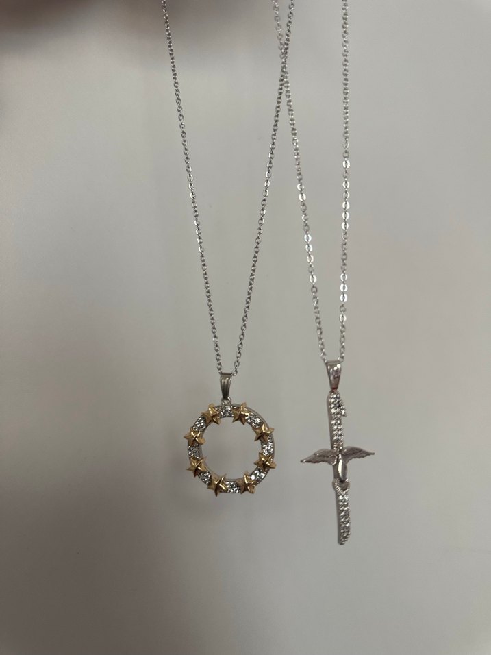 Altın Renk Zincir Detaylı Mini Kadın Kolye - Görsel 2