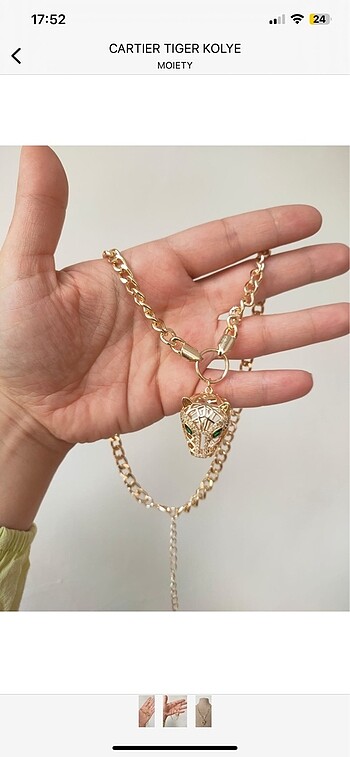 Beden CARTIER MODEL TİGER KOLYE ????