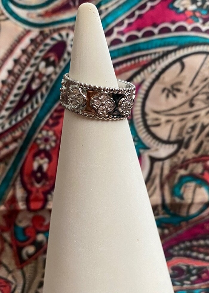 Van Cleef Plaka Taşlı Yüzük - Görsel 2